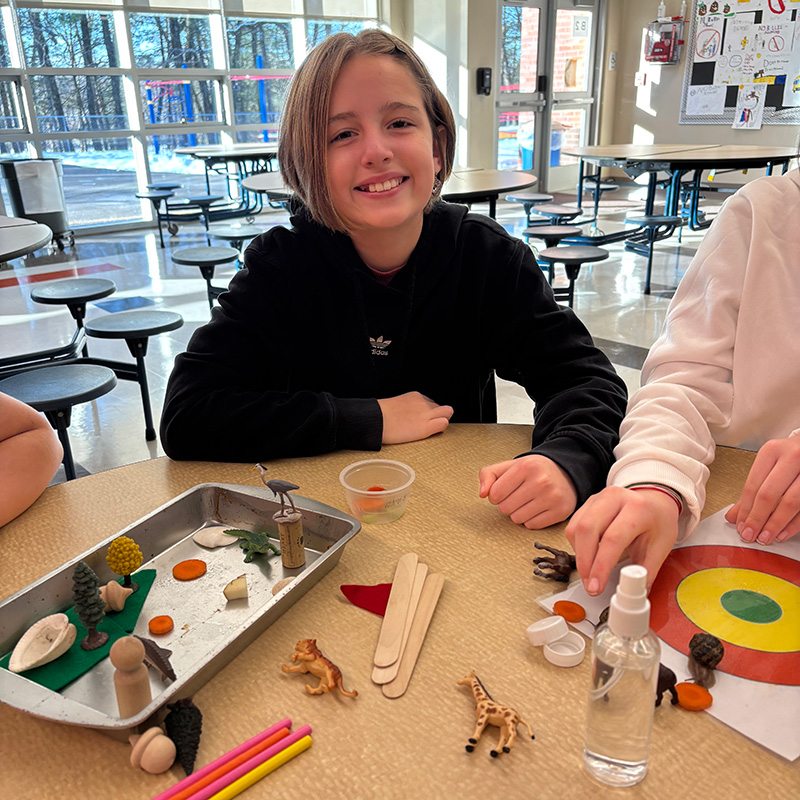 Child at a snail education program